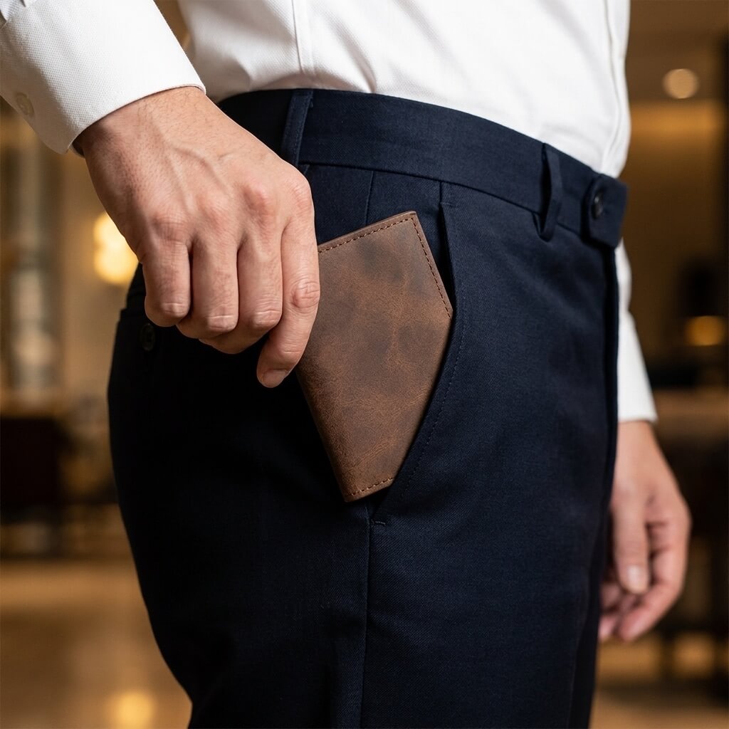 Die Tasche bleibt flach.